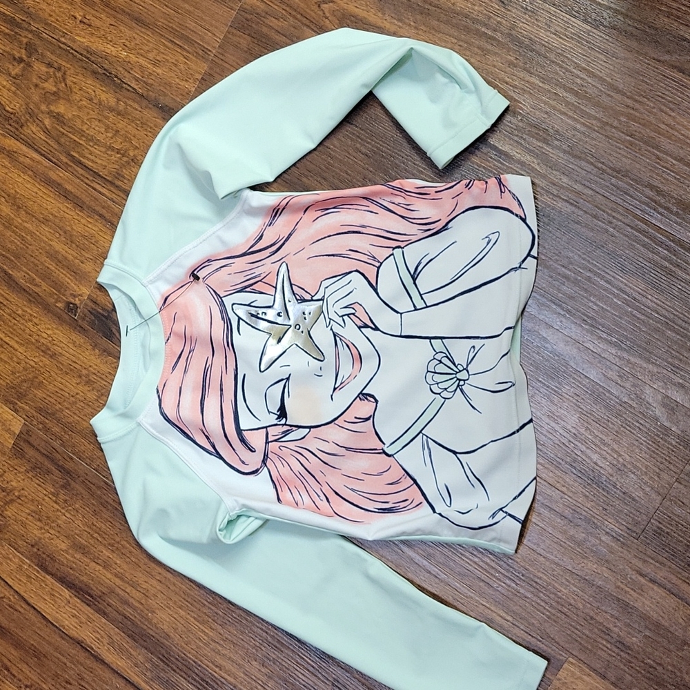 Disney gap The Little Mermaid girl swim shirt size 5t